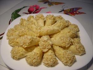 recette Cornet aux amandes - cuisine Tunisienne